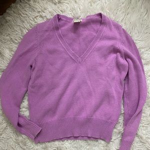 Purple V-Neck Sweater